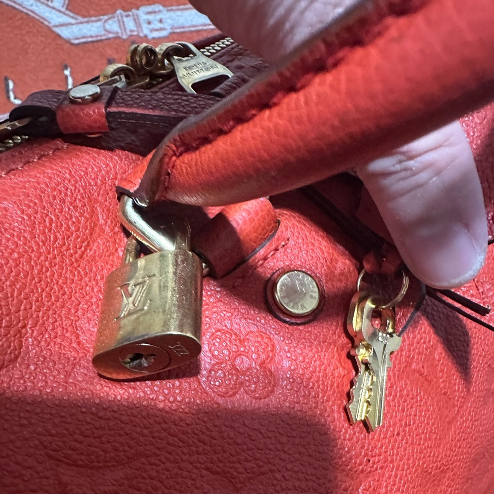 LOUIS VUITTON❤️🌟AH2163 EMPREINTE ORANGE SPEEDY BANDOULIERE 30 ⭐️ - Picture 8 of 15